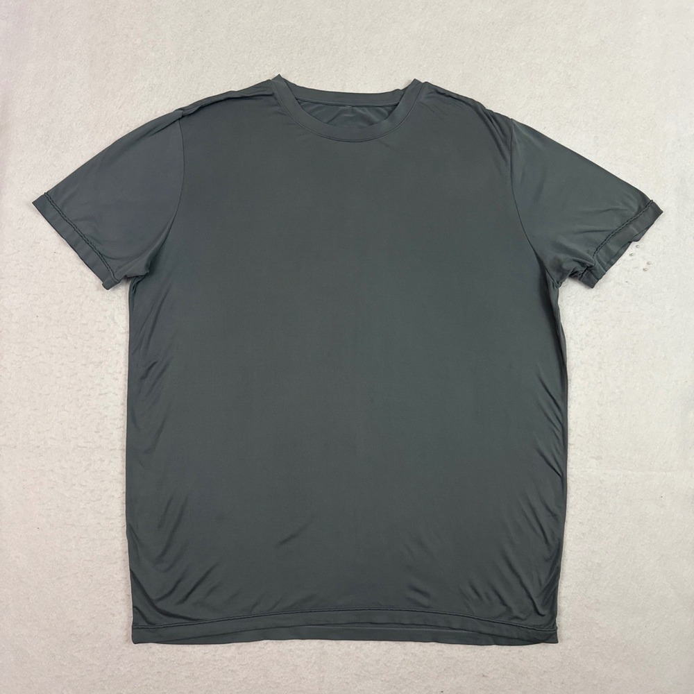 Alo Yoga Mens Core Performance Tee Shirt Gray Blue Slate XL RN 87370
